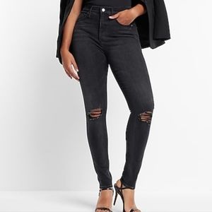 NWT Express High Waist Skinny Leg Ripped Jeans size 6S